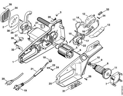 Serras eléctricas (MSE) MSE 220 C Motor eléctrico MSE 220 C da marca Stihl