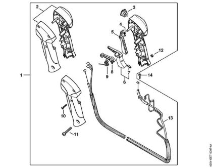 Motor multifuncional (MM) MM 56 Cabo de manejo da marca Stihl