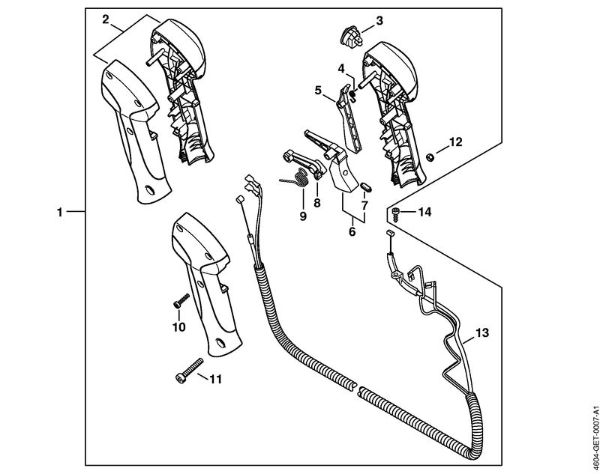 Motor multifuncional (MM) MM 56 Cabo de manejo da marca Stihl