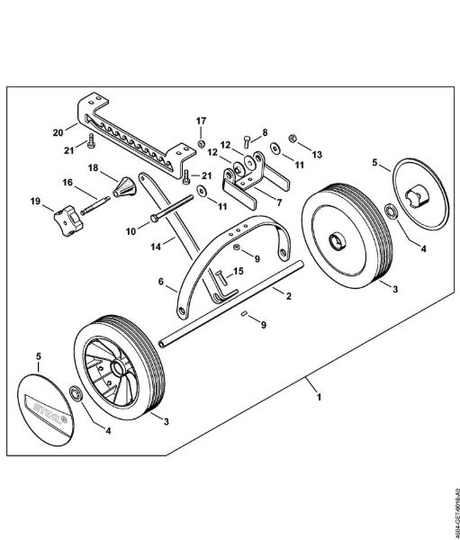 Motor multifuncional (MM) MM 56 Jogo de rodas da marca Stihl