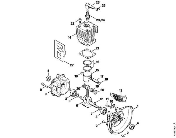 BT 106 BT 106 Caixa da cambota, Cilindro da marca Stihl