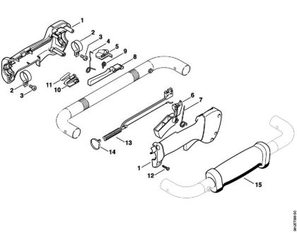 BT 130 BT 130-Z Cabo de manejo da marca Stihl