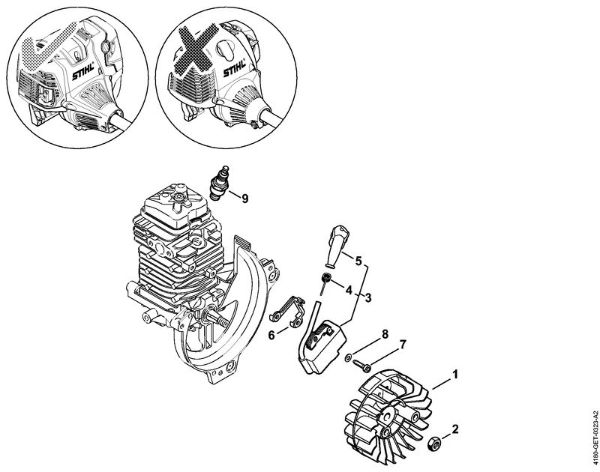 BT 131 BT 131 Sistema de ignição da marca Stihl