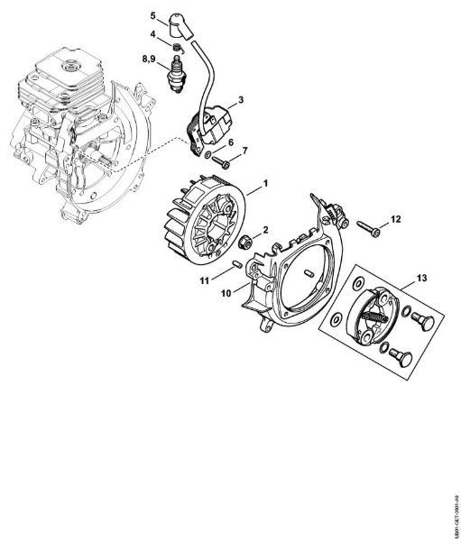 BT 230 BT 230 Sistema de ignição, Embreagem da marca Stihl