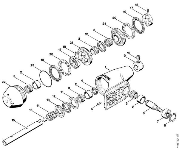 BT 310, BT 311 BT 311 BT 311 Engrenagem da marca Stihl