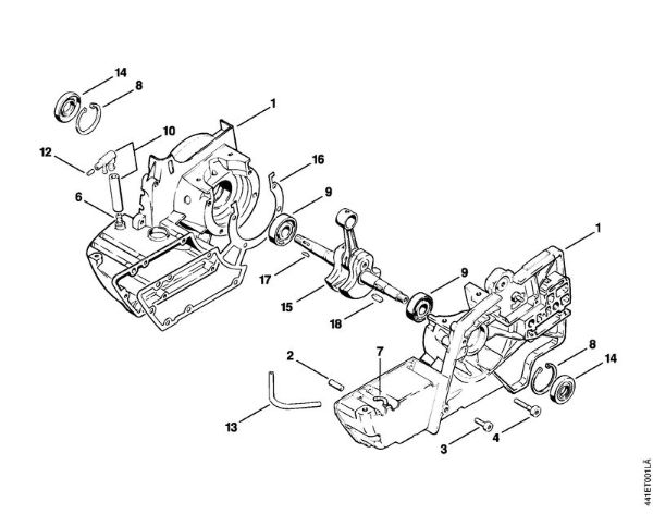 BT 360 BT 360 Caixa da cambota da marca Stihl