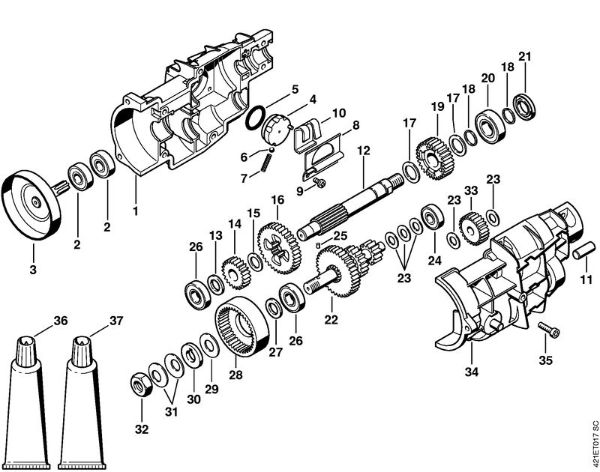 BT 45 BT 45-Z Engrenagem da marca Stihl
