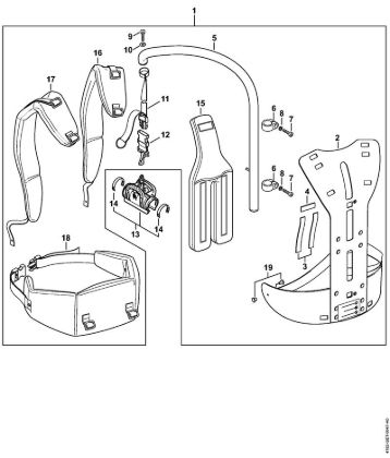 Podadoras (HT) HT 131 Sistema de suporte para transportar nas costas RTS da marca Stihl