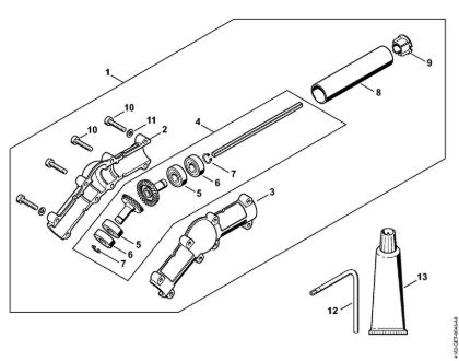Podadoras (HT) HT 132 Engrenagem angular da marca Stihl