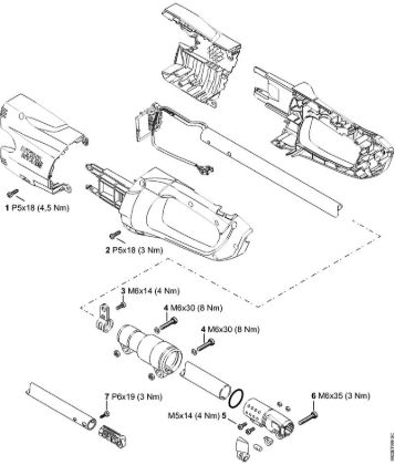 Podadoras a bateria (HTA) HTA 85 Binários de aperto da marca Stihl