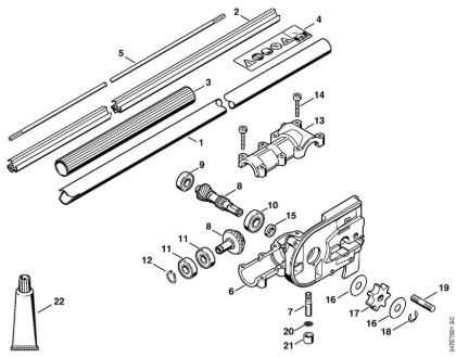 Podadoras eléctricas (HTE) HTE 60 Haste, Engrenagem da marca Stihl