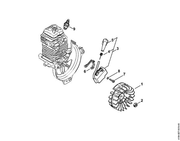 Foices a motor (FS) FS 111 Sistema de ignição da marca Stihl