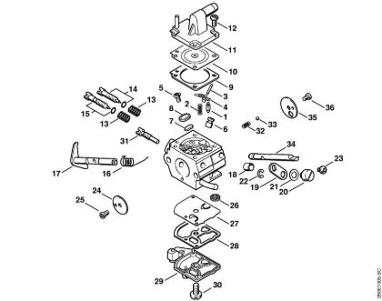 Foices a motor (FS) FS 120 R Carburador C1Q-S35 (19.98) da marca Stihl