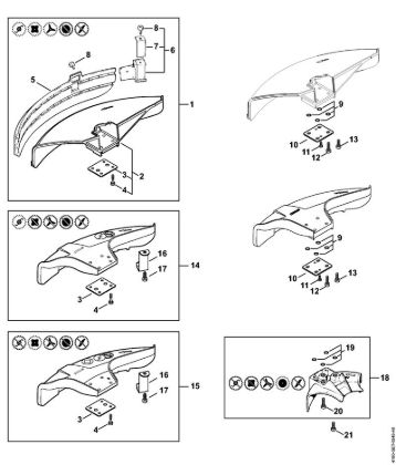 Foices a motor (FS) FS 130 R Protecção da marca Stihl