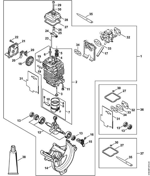 Foices a motor (FS) FS 131 Mecanismo propulsor diâm.  43 mm da marca Stihl