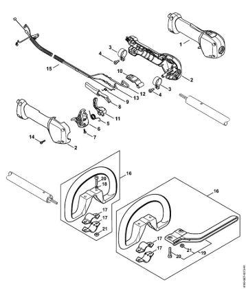 Foices a motor (FS) FS 131 R Cabo da mão da marca Stihl