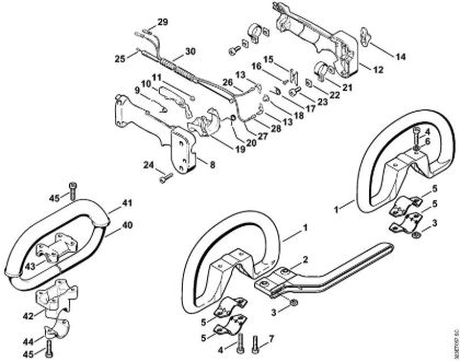 Foices a motor (FS) FS 180 Cabo circular da marca Stihl