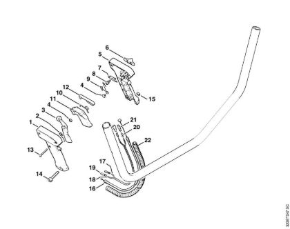 Foices a motor (FS) FS 180 Cabo de manejo (20.2002) da marca Stihl