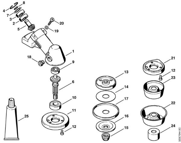 Foices a motor (FS) FS 180 Engrenagem   3 56 412 189 (12.2003) da marca Stihl
