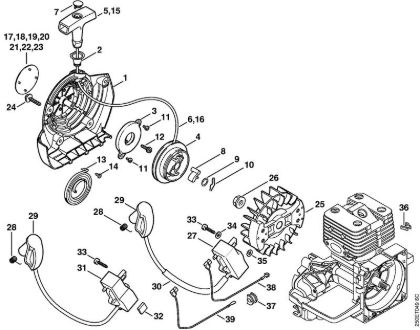 Foices a motor (FS) FS 200 Dispositivo de arranque, Sistema de ignição   809 249 646 (10.2016) da marca Stihl