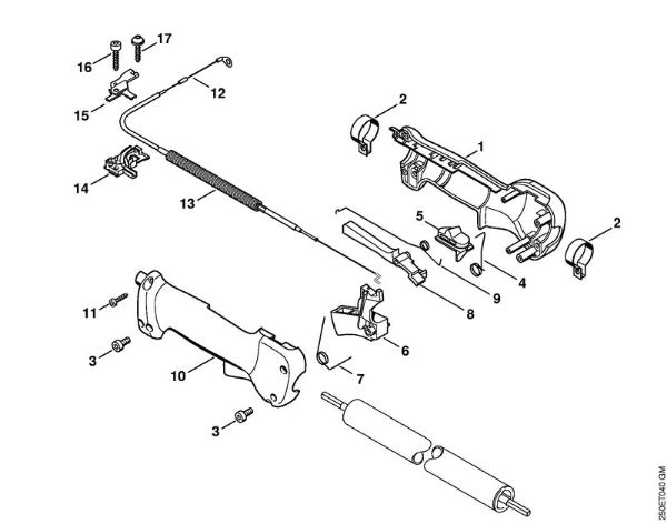 Foices a motor (FS) FS 200 R Cabo de manejo (09.2003) da marca Stihl