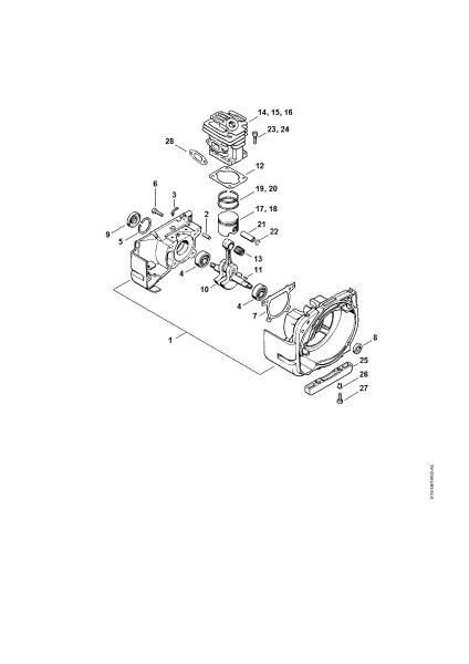 Imagem de Caixa da cambota, Cilindro FS 220