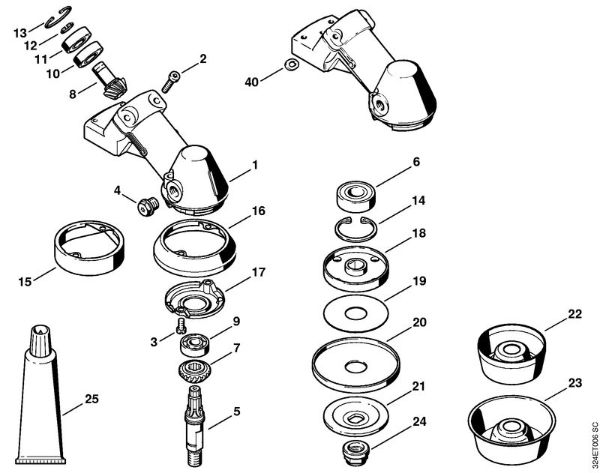 Foices a motor (FS) FS 220 Engrenagem   3 42 828 253 da marca Stihl