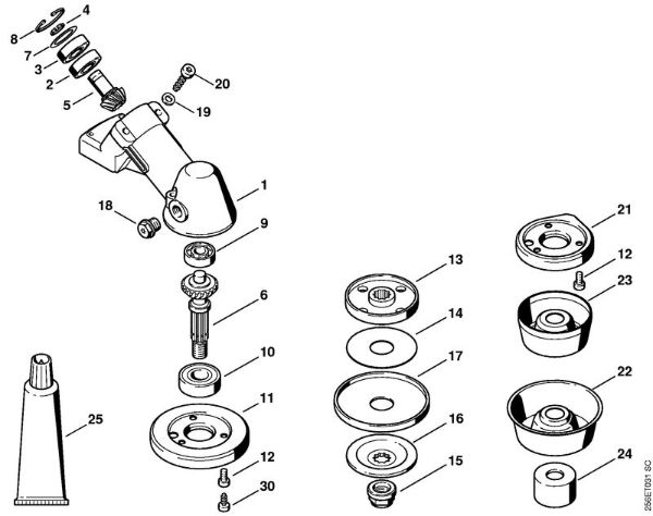 Foices a motor (FS) FS 220 Engrenagem (12.2003) da marca Stihl