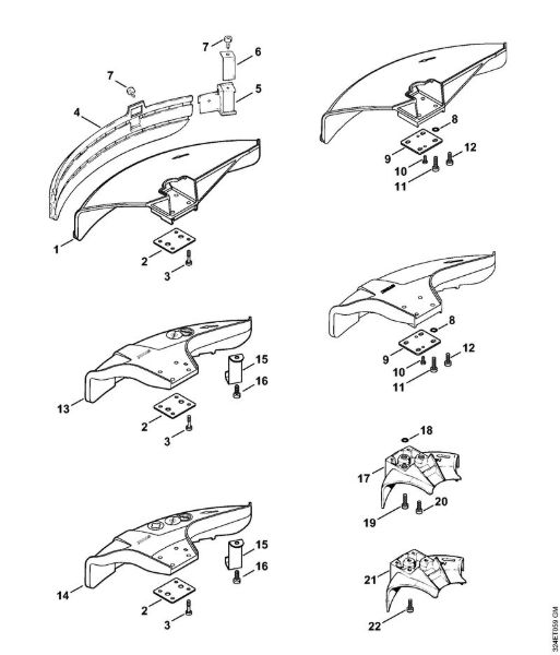 Foices a motor (FS) FS 220 Protecção da marca Stihl