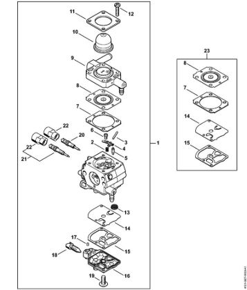 Foices a motor (FS) FS 235 Carburador 4151/02 da marca Stihl