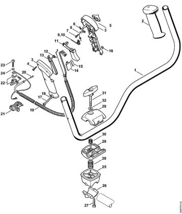 Foices a motor (FS) FS 250 Cabo para duas mãos da marca Stihl