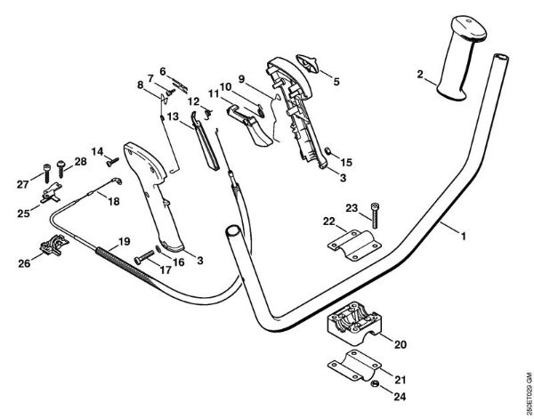 Foices a motor (FS) FS 250 Cabo para duas mãos (09.2003) da marca Stihl