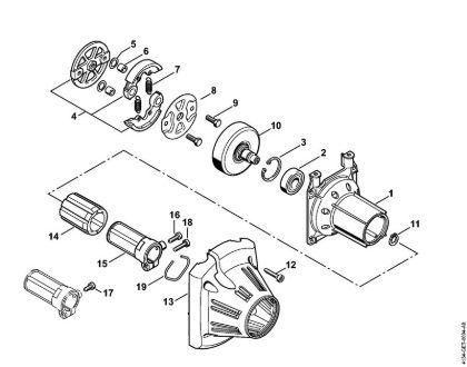 Foices a motor (FS) FS 250 Caixa da embreagem da marca Stihl