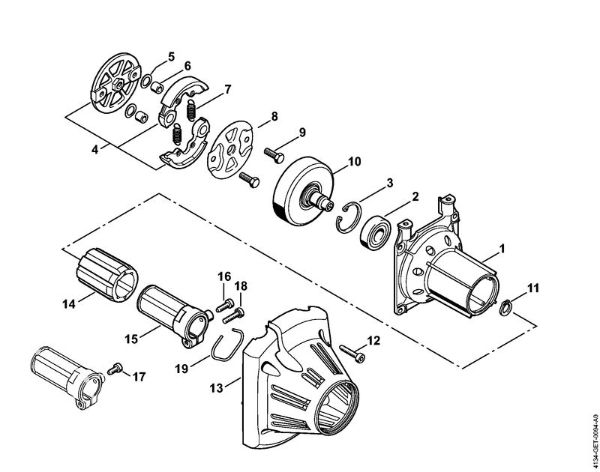 Foices a motor (FS) FS 250 Caixa da embreagem da marca Stihl