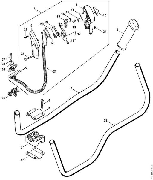 Foices a motor (FS) FS 250 Tubo do punho para duas mãos, Cabo de manejo da marca Stihl