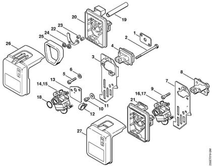 Foices a motor (FS) FS 25-4 Filtro de ar da marca Stihl