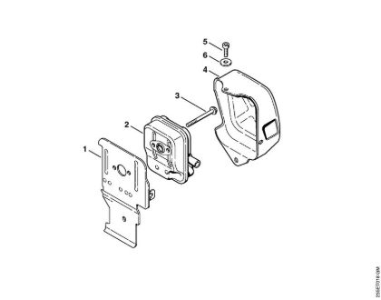 Foices a motor (FS) FS 25-4 Silenciador da marca Stihl