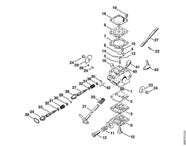 Foices a motor (FS) FS 36 R Carburador WT-327 (11.97) da marca Stihl