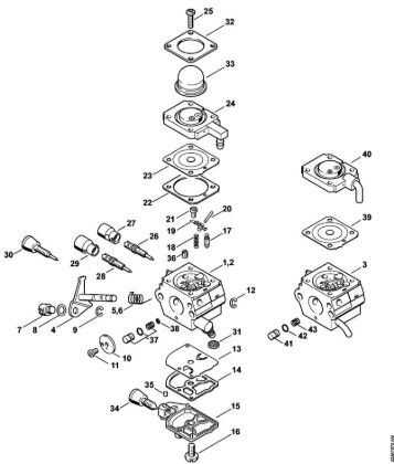 Foices a motor (FS) FS 38 Carburador C1Q-S186, C1Q-S153, C1Q-S97 (16.2014), (46.2012), (29.2010), (15.2009) da marca Stihl
