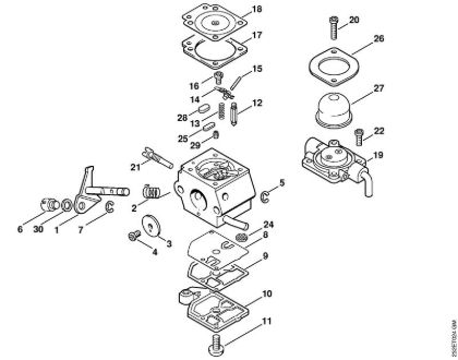 Foices a motor (FS) FS 38 Carburador C1Q-S44 da marca Stihl