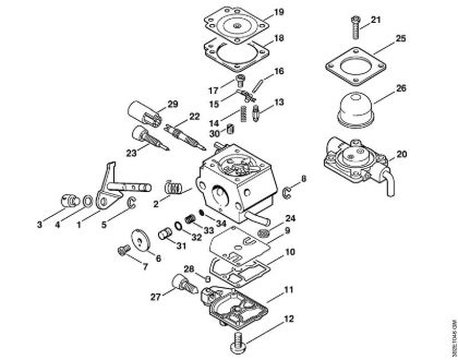 Foices a motor (FS) FS 38 Carburador C1Q-S66 (36.2002) da marca Stihl