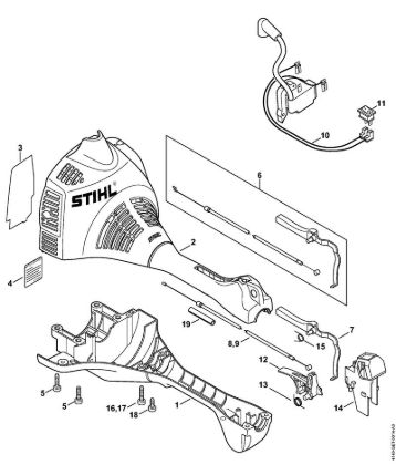Foices a motor (FS) FS 38 Cárter do motor da marca Stihl