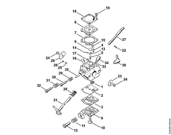Foices a motor (FS) FS 44 Carburador WT-160 da marca Stihl