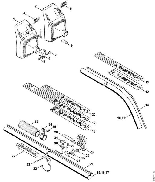 Foices a motor (FS) FS 44 R Haste FS 40, FS 44 da marca Stihl