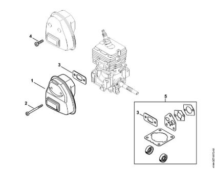 Foices a motor (FS) FS 50 (4144) Silenciador da marca Stihl