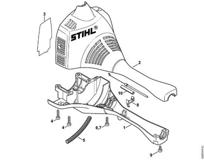 Foices a motor (FS) FS 55 2-MIX Cárter do motor (Cabo para duas mãos) da marca Stihl