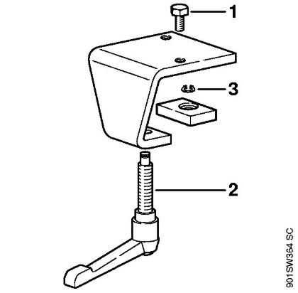 Foices a motor (FS) FS 55 2-MIX Placa tensora da marca Stihl