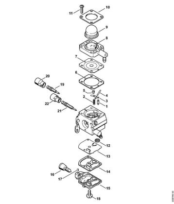 Foices a motor (FS) FS 55 R 2-MIX Carburador C1Q-S282 2-MIX da marca Stihl