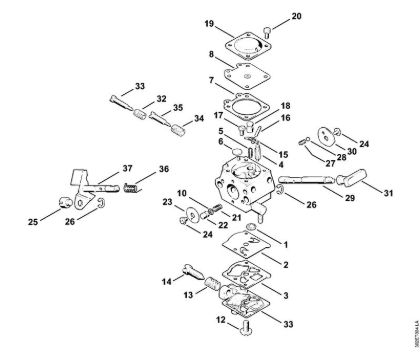 Foices a motor (FS) FS 56 (4125) Carburador da marca Stihl