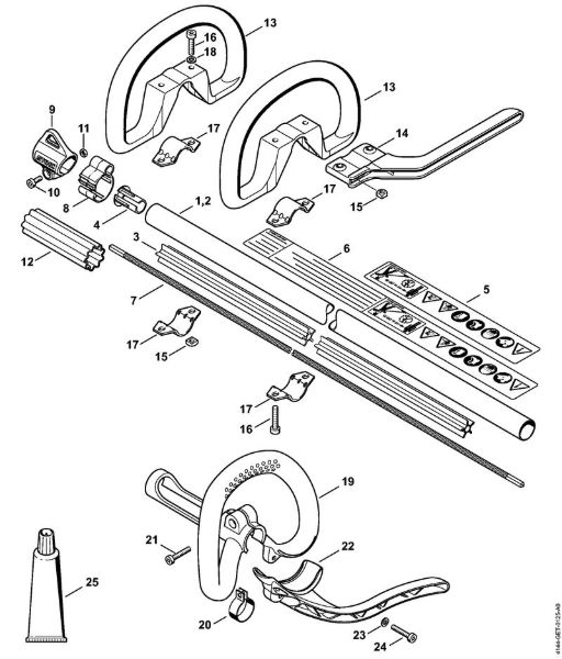 Foices a motor (FS) FS 56 (4144) Haste, Cabo circular da marca Stihl